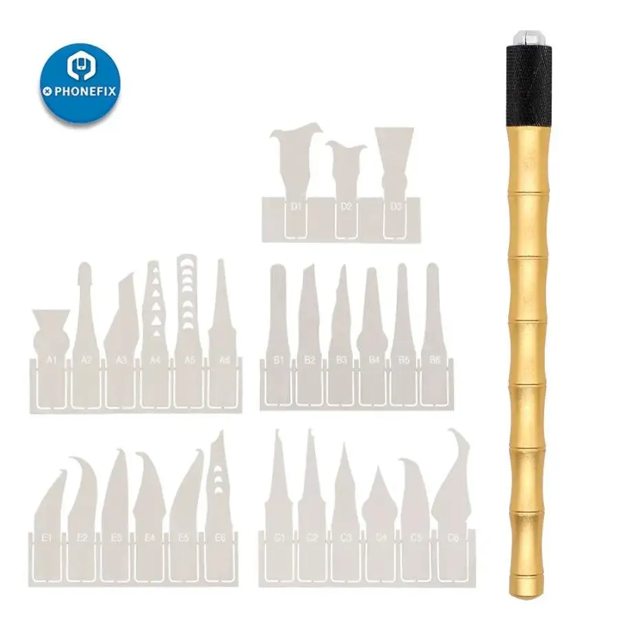 Phone PCB BGA Chip Burin Graver Scraper Cutter Blade Set 43pcs/set