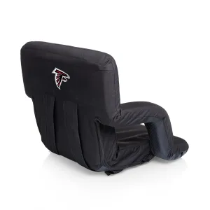 PICNIC TIME Black Atlanta Falcons Ventura Seat Portable Recliner Chair