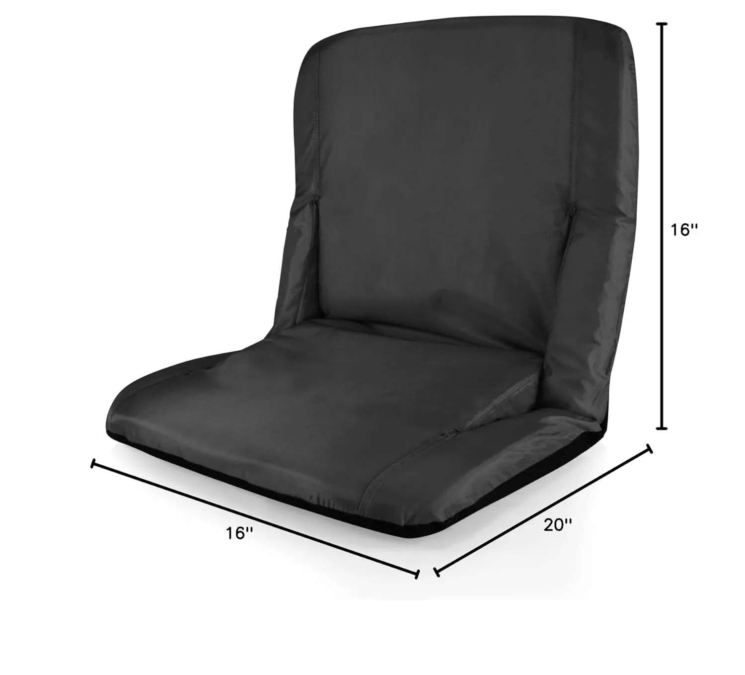 PICNIC TIME Black Atlanta Falcons Ventura Seat Portable Recliner Chair