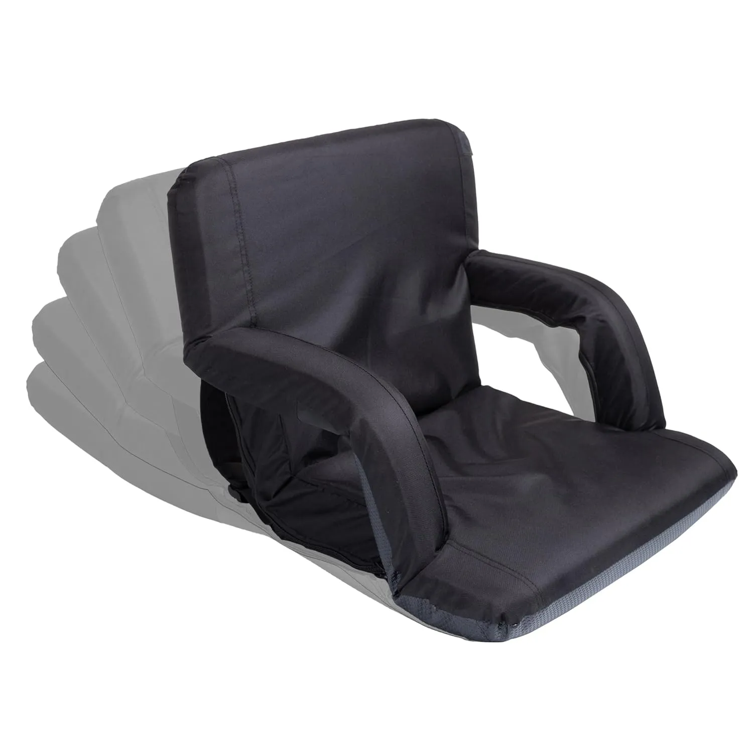 PICNIC TIME Black Atlanta Falcons Ventura Seat Portable Recliner Chair