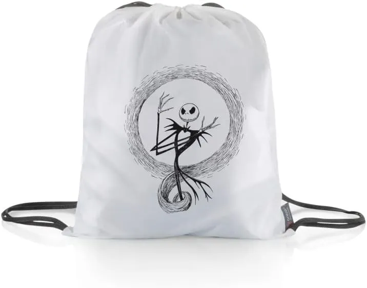 Picnic TIME Disney Nightmare Before Christmas Jack Impresa Picnic Blanket, Lightweight Beach Blanket, Machine Washable, (Black and White)