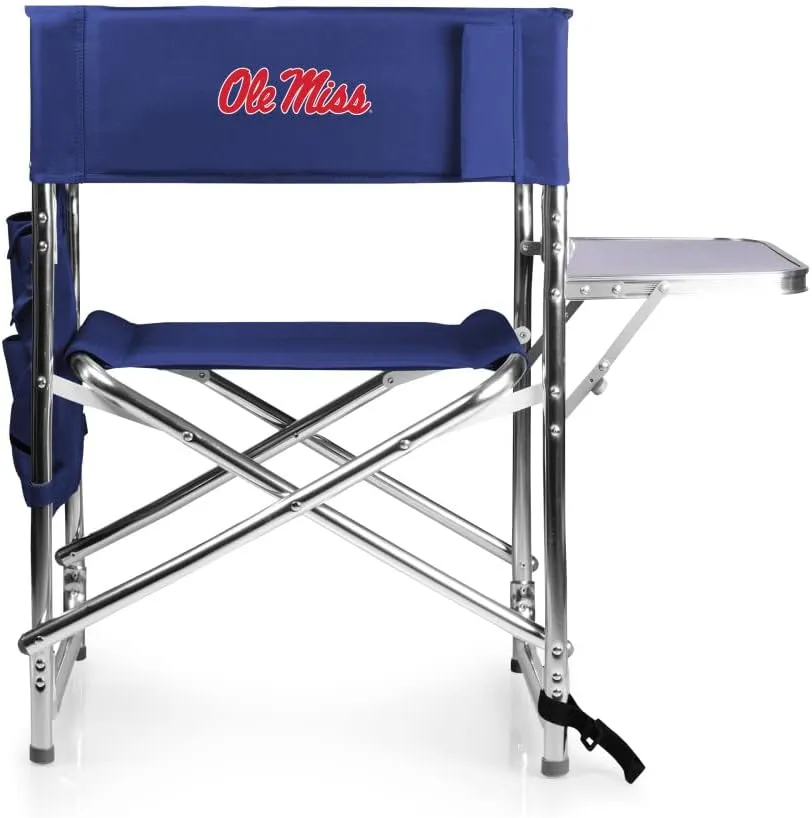 PICNIC TIME NCAA Cal Bears Sports Chair with Side Table - Beach Chair - Camp Chair for Adults