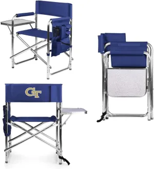 PICNIC TIME NCAA Cal Bears Sports Chair with Side Table - Beach Chair - Camp Chair for Adults