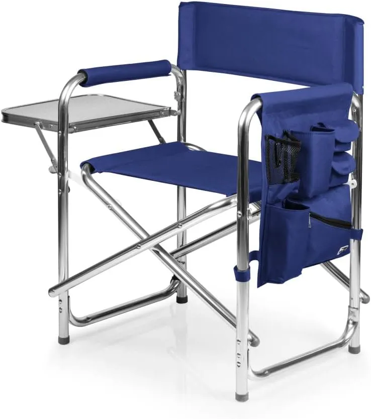 PICNIC TIME NCAA Cal Bears Sports Chair with Side Table - Beach Chair - Camp Chair for Adults