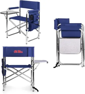 PICNIC TIME NCAA Cal Bears Sports Chair with Side Table - Beach Chair - Camp Chair for Adults