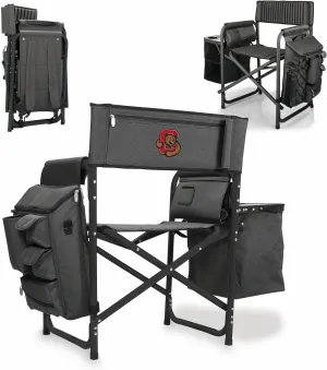 PICNIC TIME NCAA Cornell Big Red Fusion Camping Chair with Side Table and Soft Cooler - Beach Chair for Adults - Lawn Chair