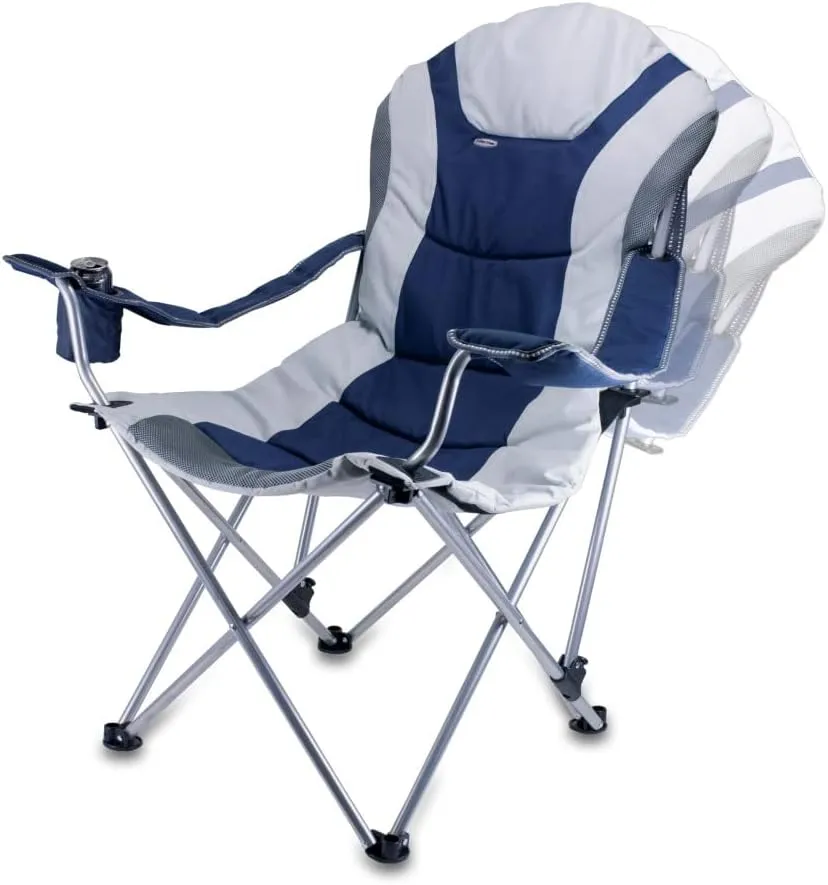 PICNIC TIME NCAA Razorbacks Reclining Camp Chair - Beach Chair for Adults - Sports Chair with Carry Bag