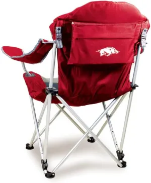 PICNIC TIME NCAA Razorbacks Reclining Camp Chair - Beach Chair for Adults - Sports Chair with Carry Bag