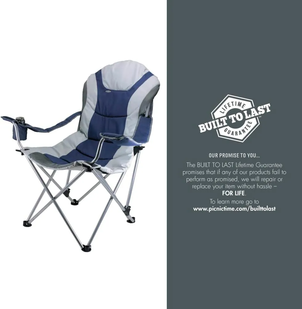 PICNIC TIME NCAA Razorbacks Reclining Camp Chair - Beach Chair for Adults - Sports Chair with Carry Bag