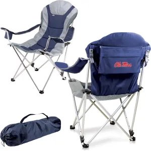 PICNIC TIME NCAA Razorbacks Reclining Camp Chair - Beach Chair for Adults - Sports Chair with Carry Bag