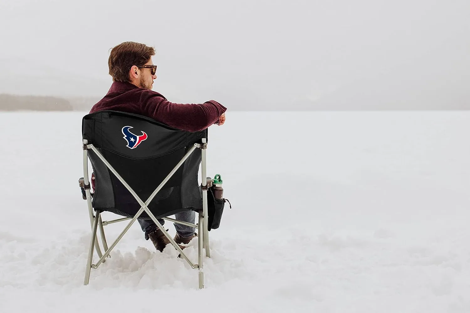 PICNIC TIME NFL PT-XL Heavy Duty Camping Chair, XL Beach Chair, 400 lb Capacity Camp Chair