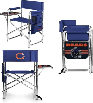 PICNIC TIME NFL Unisex-Adult NFL Sports Chair with Side Table, Beach Chair, Camp Chair for Adults