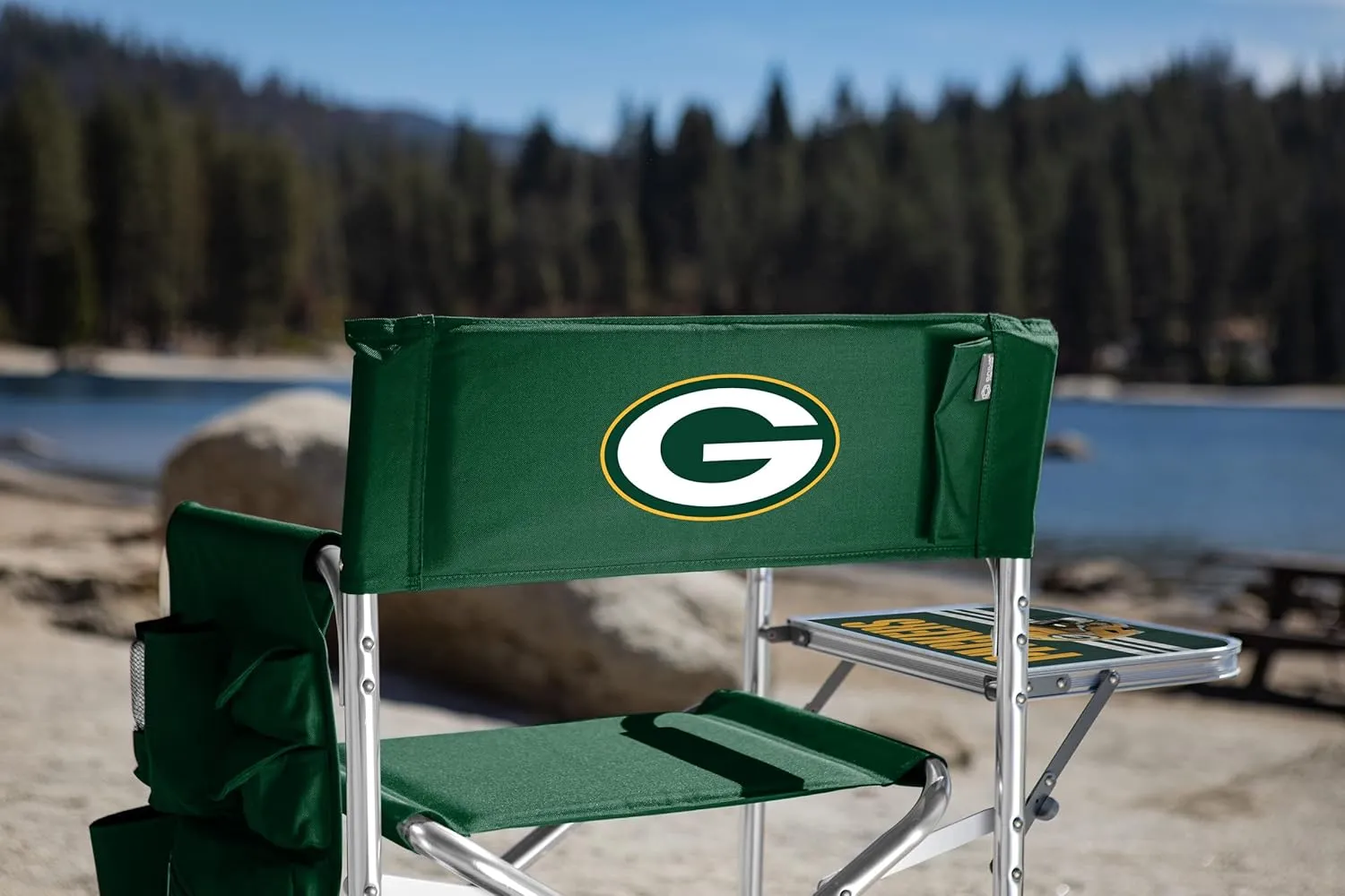 PICNIC TIME NFL Unisex-Adult NFL Sports Chair with Side Table, Beach Chair, Camp Chair for Adults