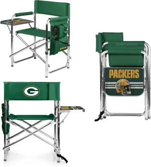 PICNIC TIME NFL Unisex-Adult NFL Sports Chair with Side Table, Beach Chair, Camp Chair for Adults