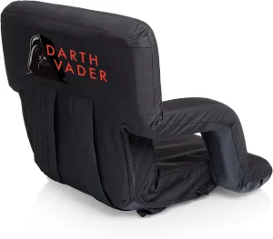PICNIC TIME Star Wars Darth Vader Ventura Reclining Stadium Seat with Back Support, Bleacher Seat, Beach Floor Chair, (Black)