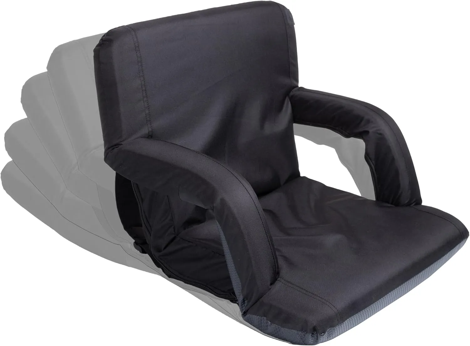 PICNIC TIME Star Wars Darth Vader Ventura Reclining Stadium Seat with Back Support, Bleacher Seat, Beach Floor Chair, (Black)
