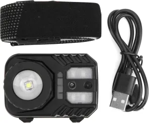 Pilipane XPG COB Builtin Battery Rotating Zoom Smart Power Display Interaction Headlamp Headlight with Infrared Sensor System for Outdoor Activities Aluminum Alloy ABS Material 6.8x5x5cm