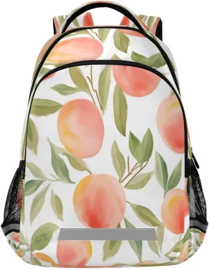 Pink Peach Design Waterproof Backpack - Casual Outdoor Sports Daypack with Ergonomic Shoulder Straps#166