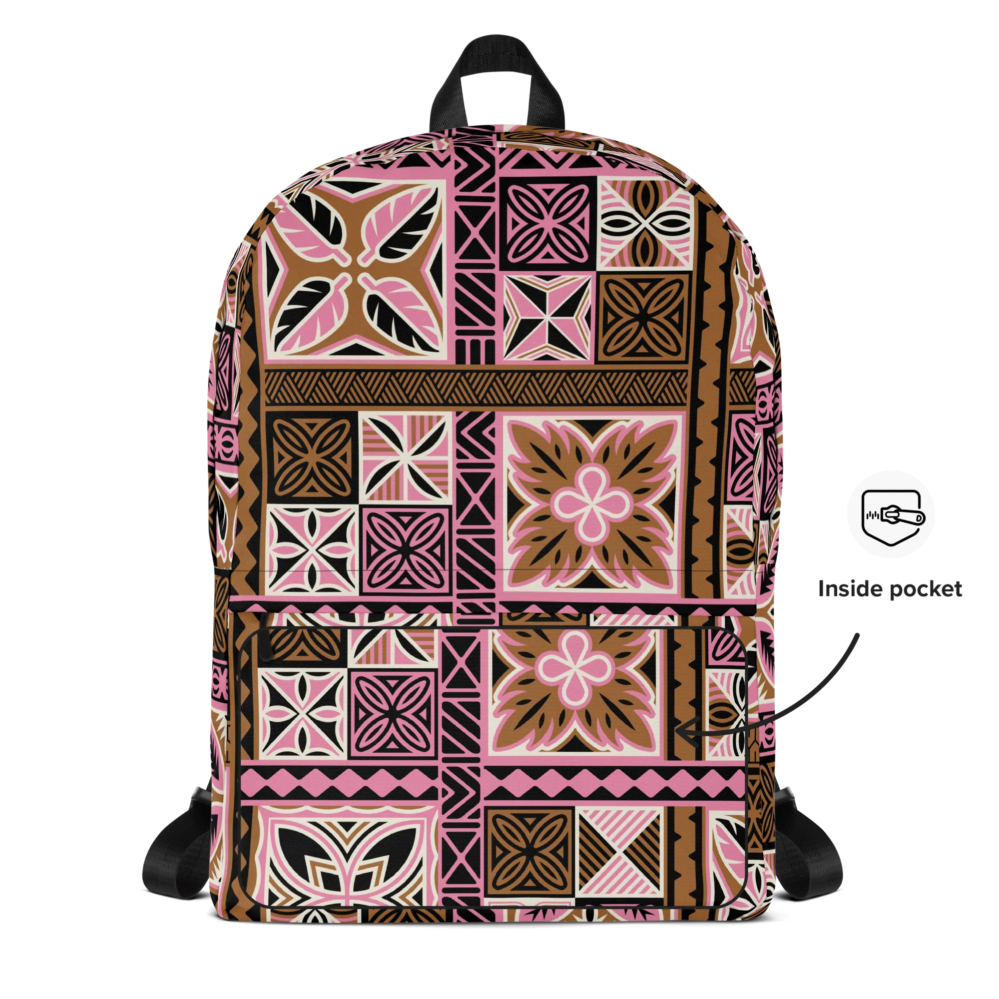 Pink Tiki Squares Backpack
