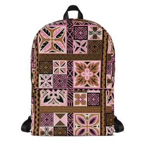 Pink Tiki Squares Backpack