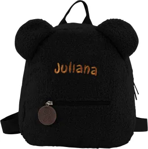 Plush Teddy Bear Backpack Embroidered Name Fluffy Backpack Cute Bear Stuffed Animal Backpack Mini Bear Bag