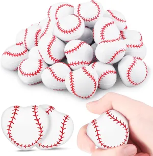 Poen 36 Pcs End of Year Gifts for Students Sports Heart Stress Balls End of Year Balls Gifts Relief Toys for Kids School Classroom(Baseball)
