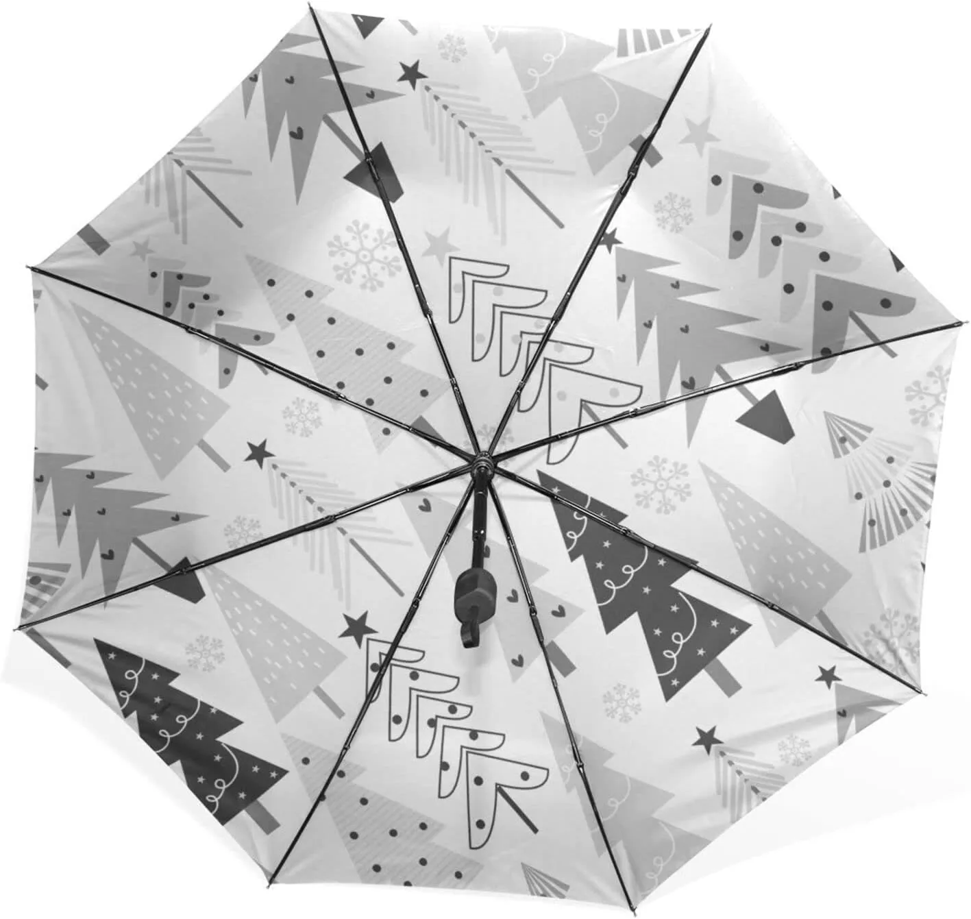 Poeticcity Rain Travel Umbrella, Hand Open Close Windproof Waterproof Folding Umbrella, Compact Canopy Strong Ray Parasol Umbrella