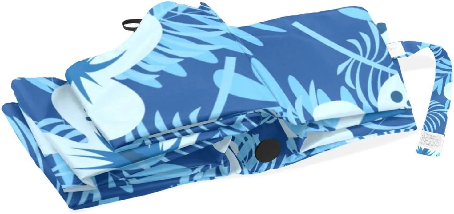 Poeticcity Rain Travel Umbrella, Hand Open Close Windproof Waterproof Folding Umbrella, Compact Canopy Strong Ray Parasol Umbrella