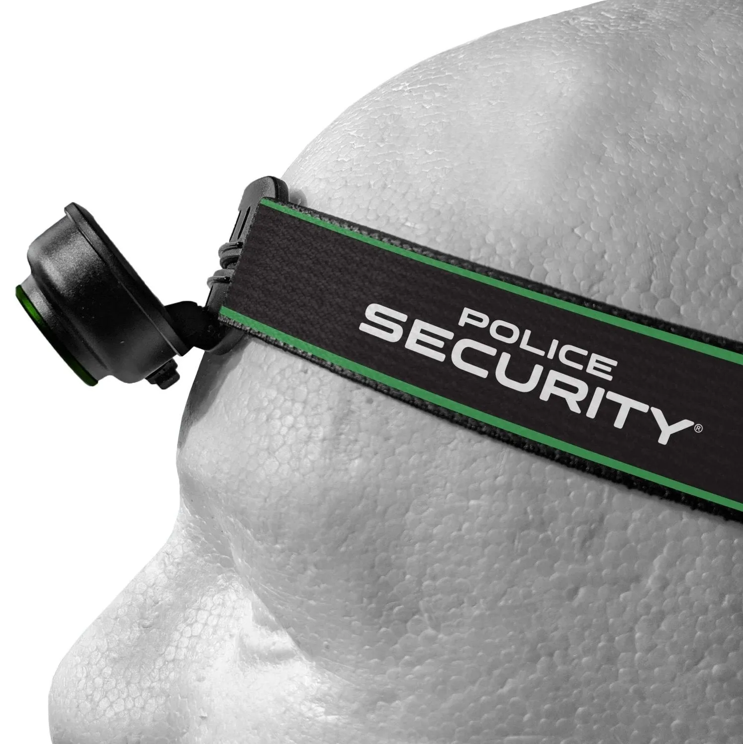 Police Security Colt-R 400 Lumen Water Resistant Rechargeable LED Headlamp with 7 Light Modes, Black