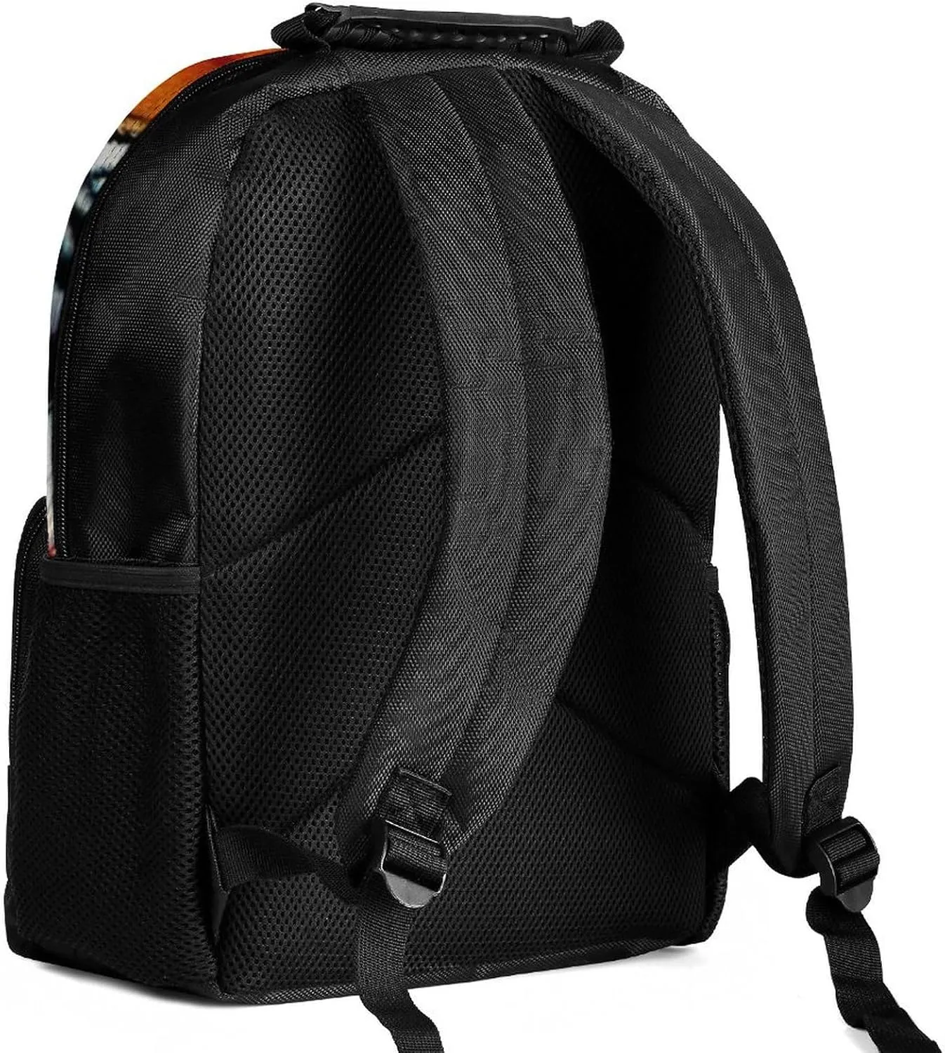 Polyester Daypack Backpack for Climbing Outdoors Running - Big Capacity Multipurpose Anti-Theft Bookbag, Cool Tiger Head Fire Surreal Style Art Travel Hiking & Camping Rucksack
