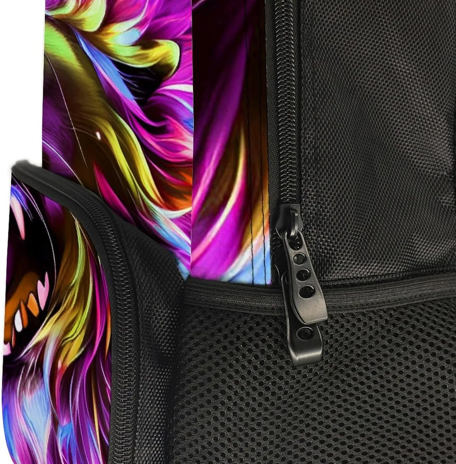 Polyester Daypack Bookbag for Gym Business Bicycle - Large Capacity Multipurpose Anti-Theft Carry On Bag, Lion Howling Art Travel Hiking Daypack