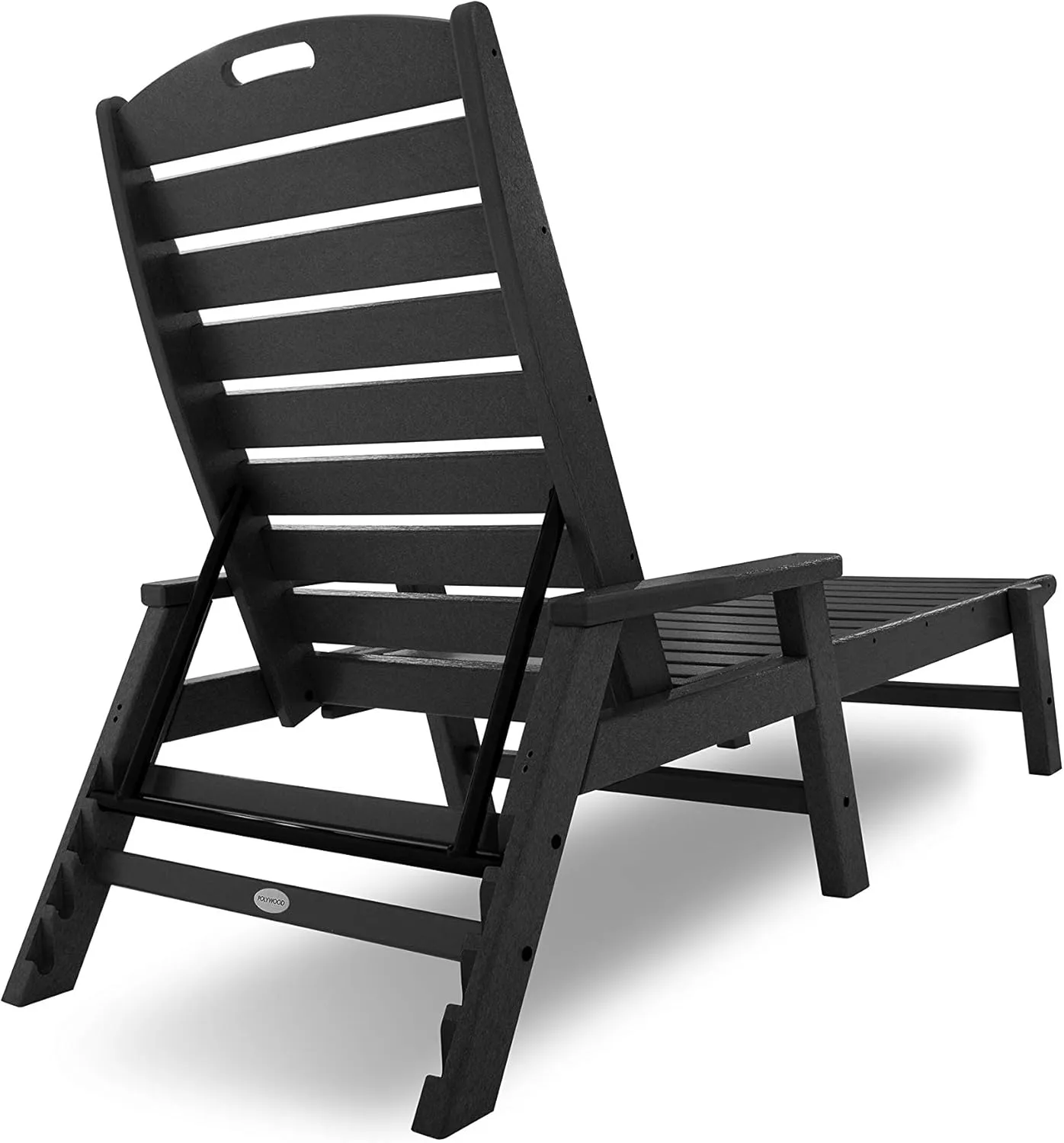 POLYWOOD Nautical Chaise, Black