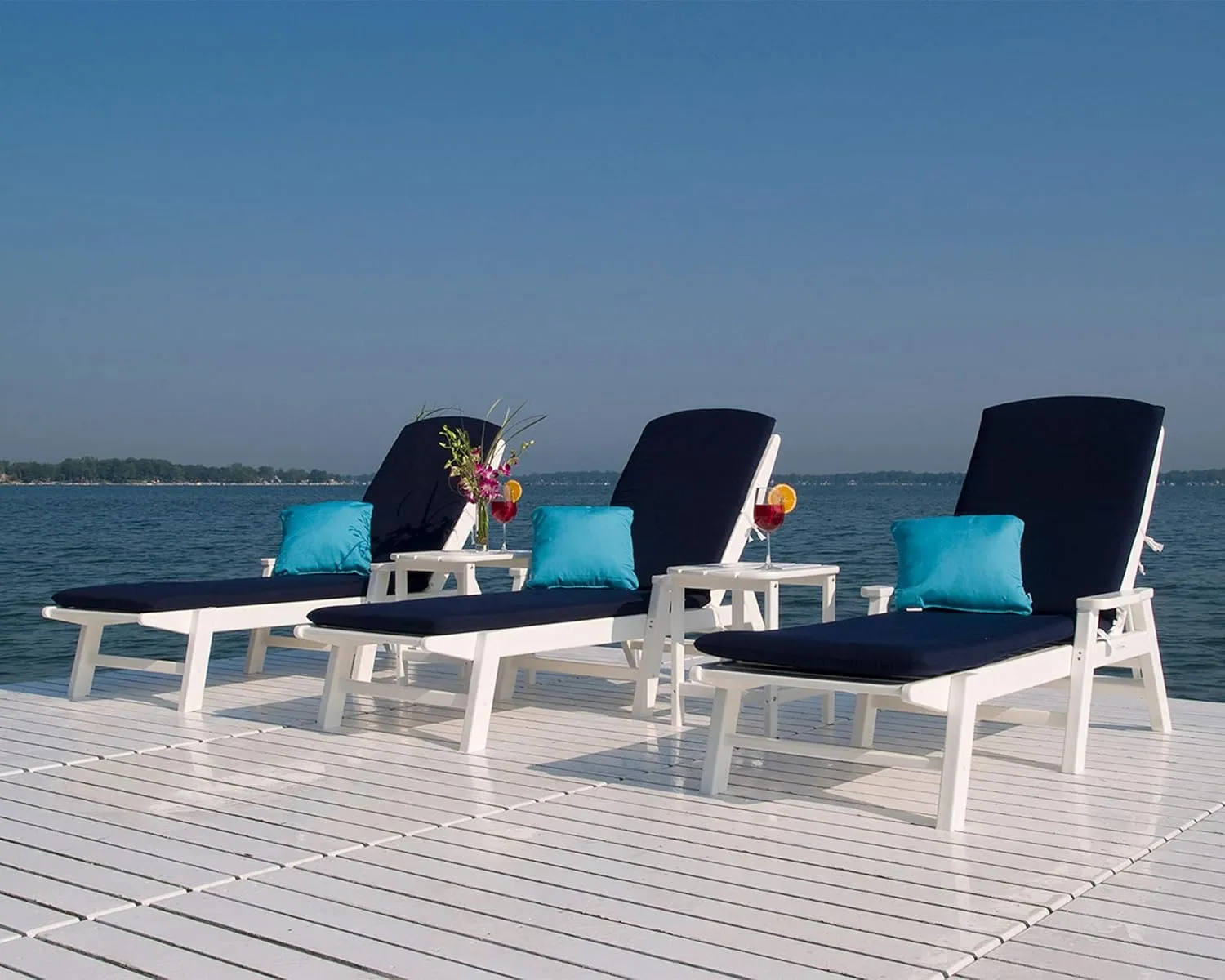 POLYWOOD NCC2280MA-P Nautical Arms Chaise, Mahogany
