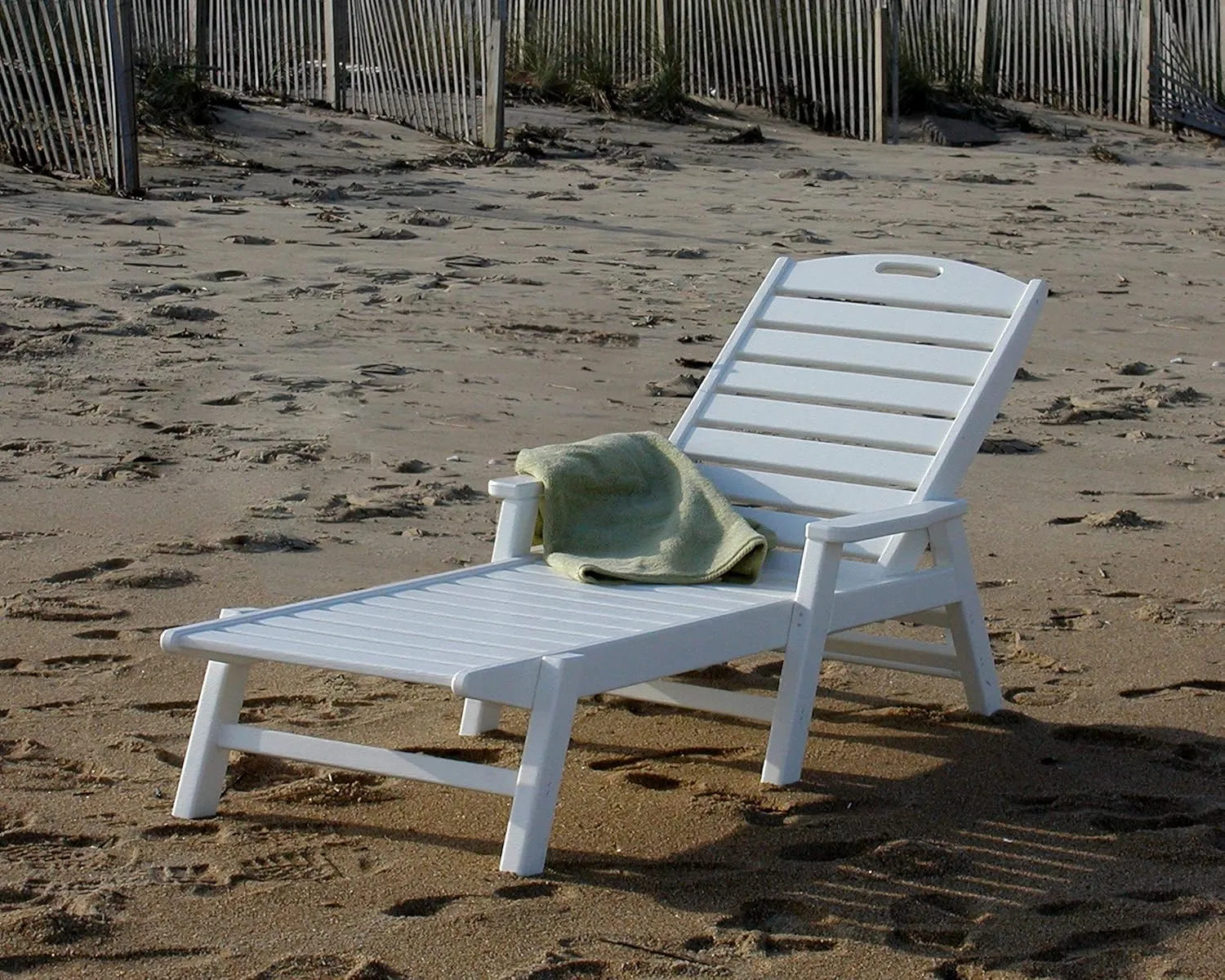 POLYWOOD NCC2280MA-P Nautical Arms Chaise, Mahogany