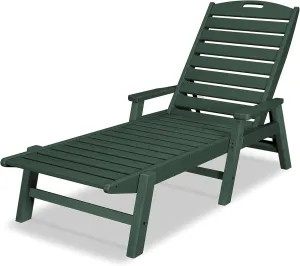 POLYWOOD NCC2280MA-P Nautical Arms Chaise, One Size, Green