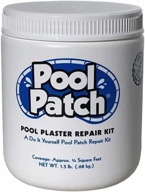 Pool Patch White Plaster Repair Kit 1.5 lb - Easy to Mix and Fast to Use Formula - Perfect for Patch Work - Waterproof, Quick-Drying, Extra Strong Bond - (coverage: approx. 3/4 sq. ft.)