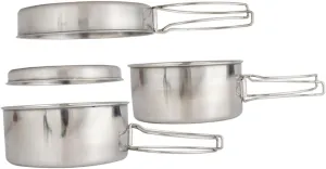 POPETPOP Camping Cooking Set Portable Picnic Cookware Stainless Steel Pot Easy to Clean Outdoor Gear