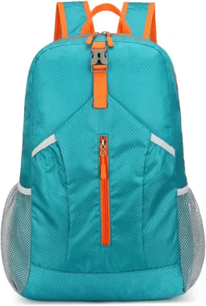 PORRASSO Hiking Backpack Foldable Daypack 21L Rucksack Lightweight Waterproof Backpack for Women Men Trekking Cycling Climbing Outdoor Sports Blue A