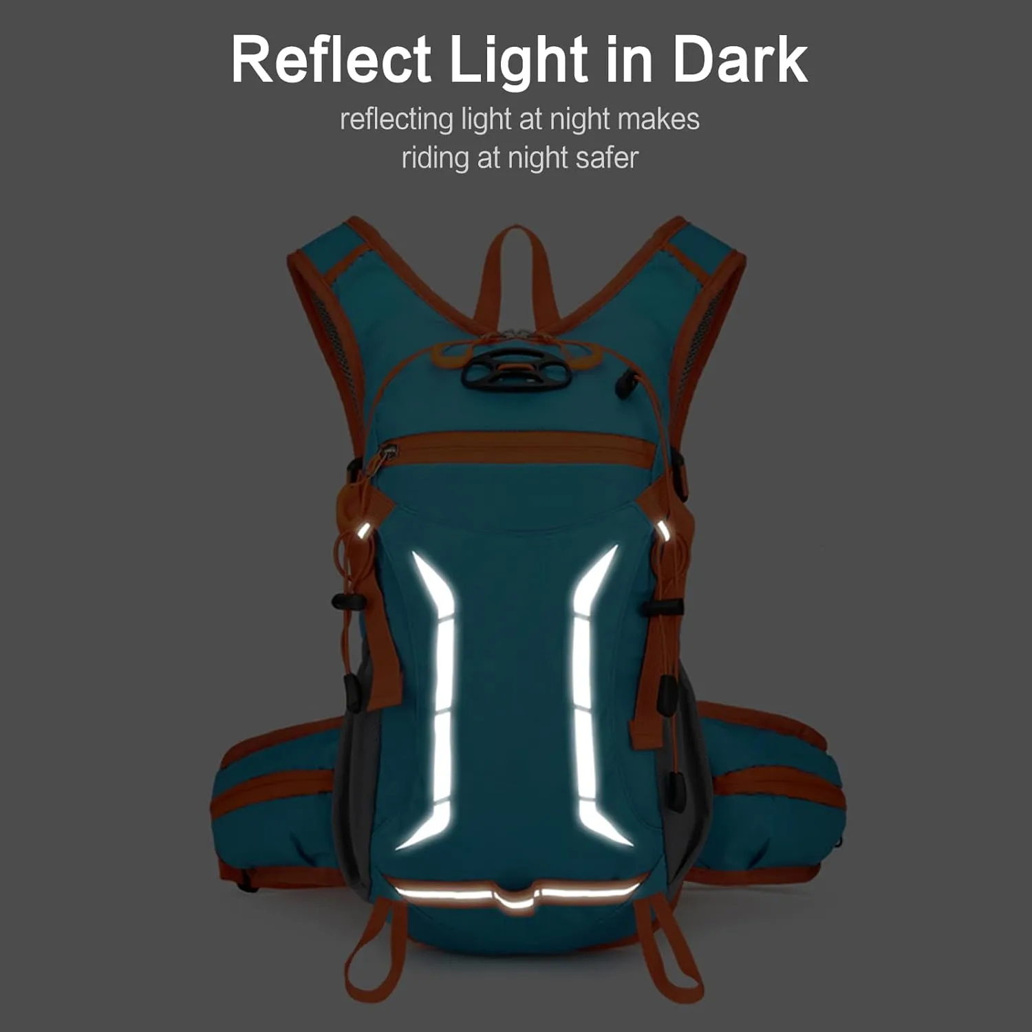 PORRASSO Hiking Backpack Waterproof Daypack 18L Rucksack Lightweight Breathable Backpack for Women Men Trekking Cycling Climbing Outdoor Sports Black