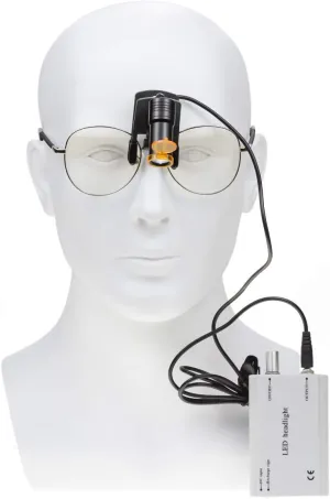 Portable 5W Belt Clip LED Headlight Headlamp with Universal Plastic Clip for Binocular Loupe