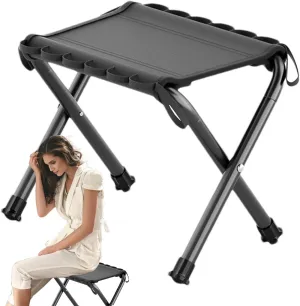 Portable Camping Chair | Compact Travel Stool | Foldable Hiking Stool | Fold Up Lightweight Camp Seat with Carry Bag for Outdoor Walking Hiking Fishing Gardening and Beach