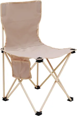 Portable Camping Chair, Heavy Duty Outdoor Folding Chair with Armrest, Foldable Camp Chair with Cup Holder for Camping, Support 350 LBS (Color : B, Size : S)