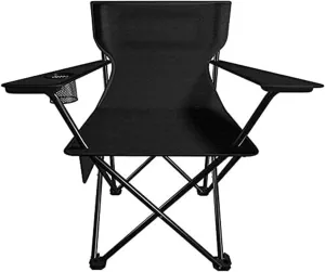 Portable Camping Chair with Footrest, Mesh Folding Recliner Chair, Escape Camp Chair, Folding Camping Chair, Padded Folding Chair with Steel Frame for Adults