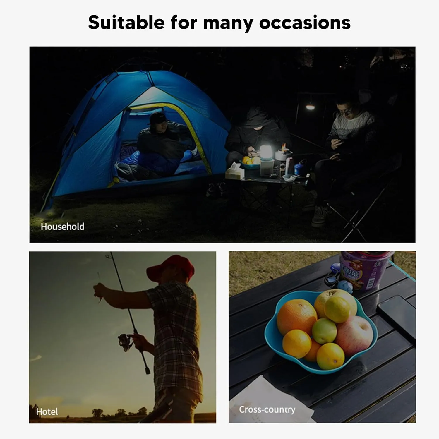 Portable Camping Cookware Mess Kit for Backpacking, Lightweight and Compact, Self Rebounding Handle Pots and Pans, Hard Oxidized Aluminum Material, to Carry and Store,