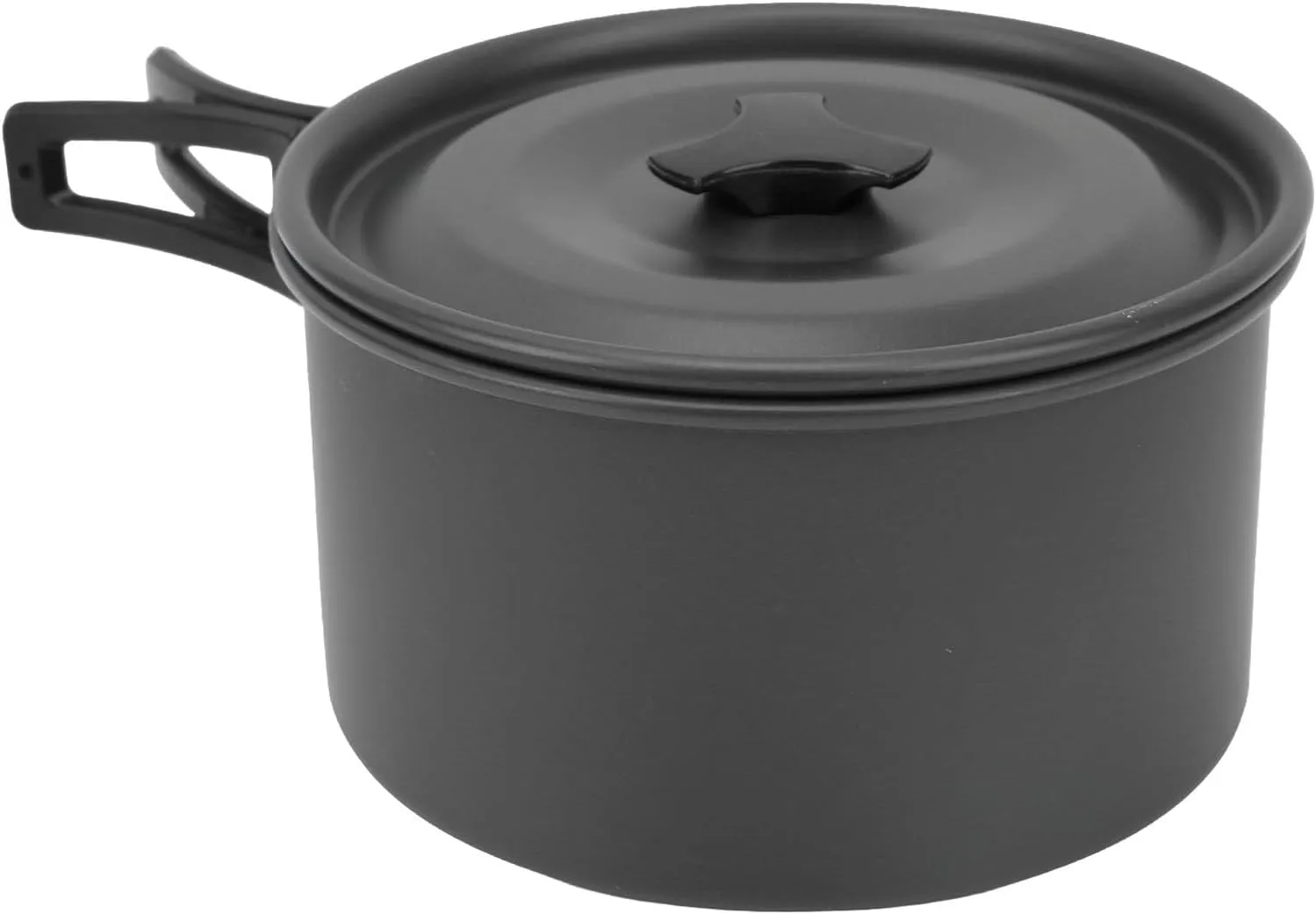 Portable Camping Cookware Mess Kit for Backpacking, Lightweight and Compact, Self Rebounding Handle Pots and Pans, Hard Oxidized Aluminum Material, to Carry and Store,