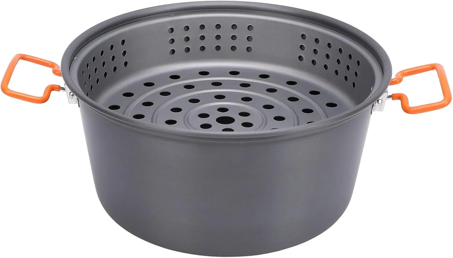 Portable Camping Pot 5L Large Capacity Picnic Cookware Kit for Outdoor Cooking Barbecue Boiling Steaming