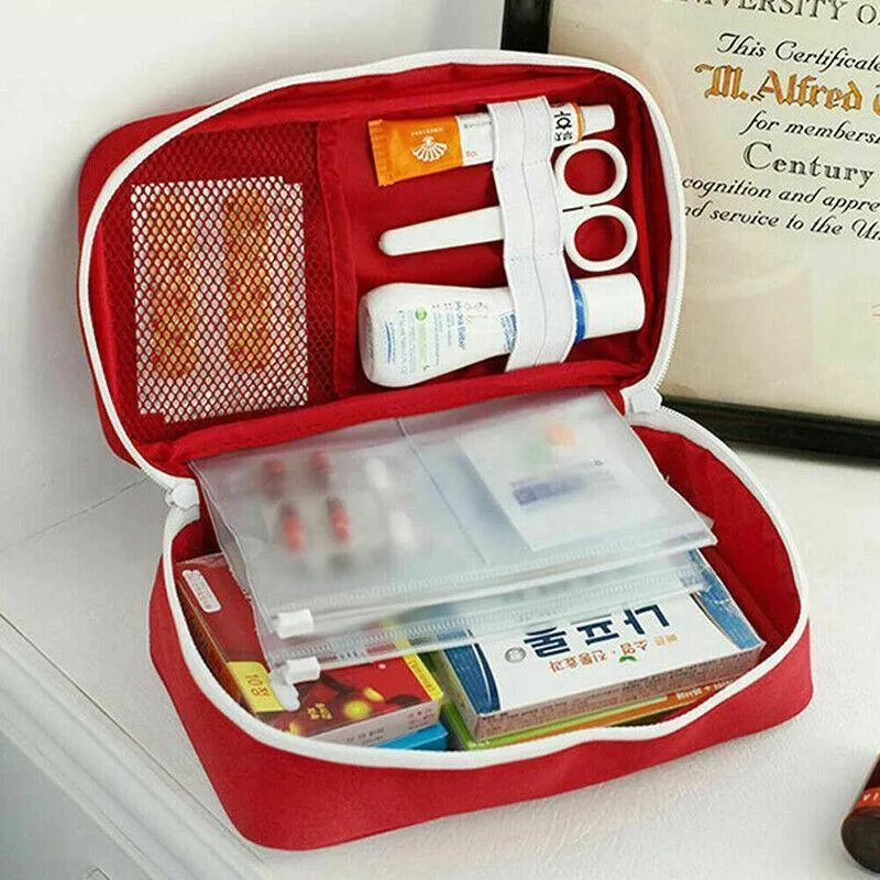 Portable Empty Emergency First Aid Box Pack Outdoor Camping Survival Bag