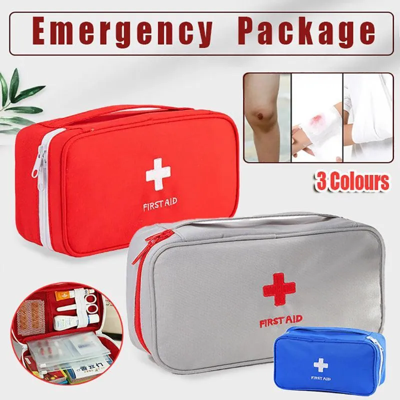 Portable Empty Emergency First Aid Box Pack Outdoor Camping Survival Bag
