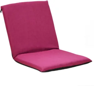 Portable Floor Chair with Back Support Lightweight Padded Folding for Beach Camping Meditation Gaming(Pink)