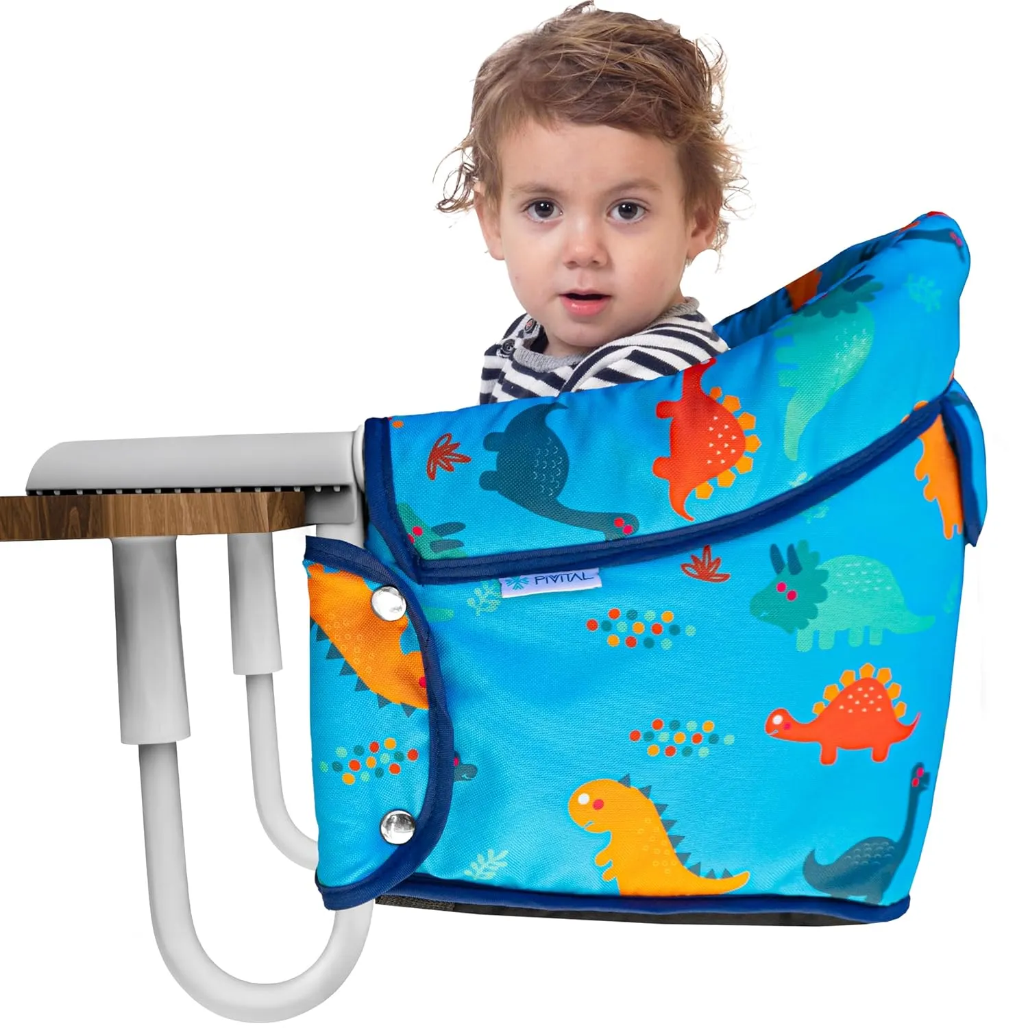 Portable Hook on High Chair for Baby & Travel Toddler from 6-36 Months – Clip on Baby Seat for Table – Fast Table Chair for Travel & Dining– Including Storage Bag - Blue
